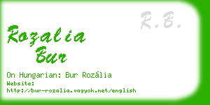 rozalia bur business card