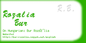 rozalia bur business card